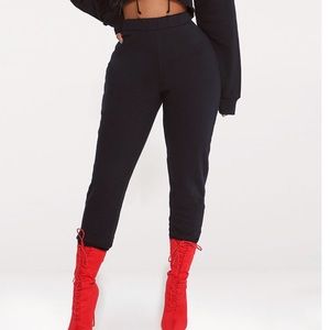 SOLD ❤️ PLT Shape Black Elastic Bottom Joggers